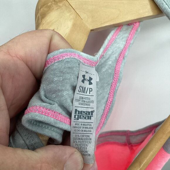 Ladies Under Armour Hero" Breast Cancer Awareness Fitness Tank pink/gray small - Picture 5 of 7